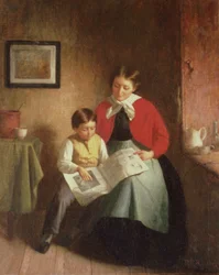 Mother and Boy with Picture Book, 1868